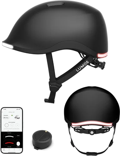 Vista 10 de Lumos Nyxel Smart Bike Helmet, Customizable Front and Back LED Lights with Turn Signals, 360° Visibility App Controlled Comfortable & Lightweight
