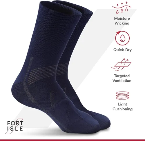 Vista 5 de Fort Isle 4 pares de calcetines de ciclismo para hombres y mujeres Calcetines transpirables de 8 colores para bicicleta de montaña para hombre