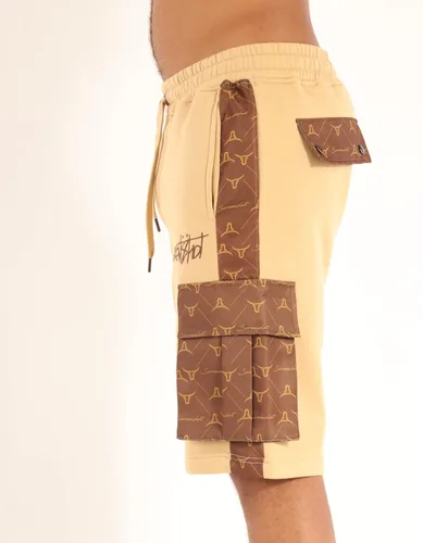Vista 3 de SCREENSHOT Urban NYC Hip Hop - Pantalones cortos de forro polar de alta calidad para hombre, diseño urbano universitario de moda urbana acanalada