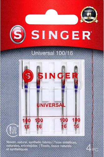 Vista 8 de SINGER 4877 - Agujas universales de punto normal para máquina de coser para tela tejida, tamaño 70/10, 4