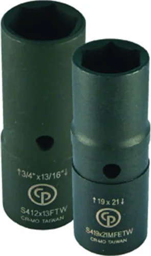 Vista 15 de Chicago Pneumatic SS814D - Unidad cuadrada de 1 pulgada, métrica profunda, 6 puntos, juego de llaves de impacto (4 piezas)
