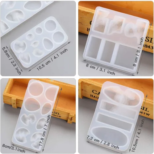 Vista 4 de 4 moldes para colgantes de resina isla, moldes de silicona oceánica para resina epoxi, moldes de resina de joyería para aretes, collares