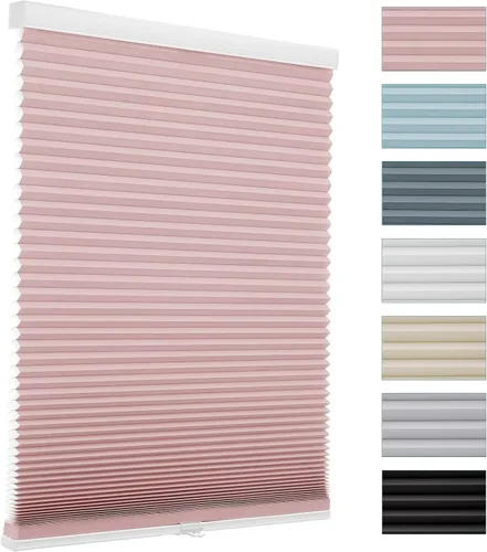 Vista 18 de MYshade Persianas celulares de tamaño personalizado, persianas opacas sin cordones para dormitorio, baño, sala de estar, control de luz, persianas