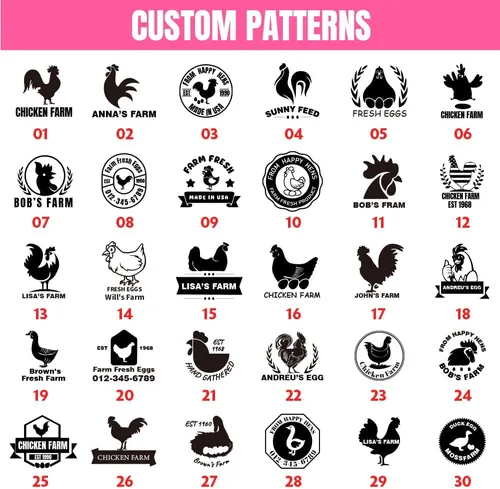 Vista 2 de ORYG Sellos de huevos personalizados, sello de huevo personalizado de larga duración, marcadores de diseño increíble, sellos de huevos grandes