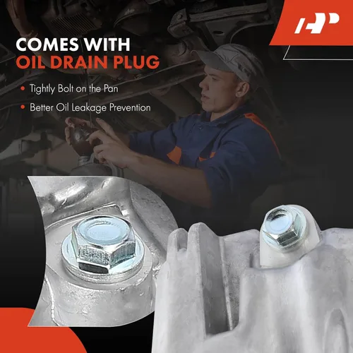 Vista 6 de A-Premium Cárter de aceite de motor con tapón de drenaje compatible con Mazda 3 2006-2013, 3 Sport 2009-2013, solo 2.0L