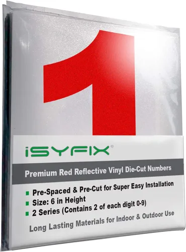 Vista 134 de iSYFIX Calcomanías de Números de Vinilo Verde Manzana – 1.5 Pulgadas Autoadhesivas (2 Juegos) – Calcomanía Premium Troquelada y Pre-espaciada