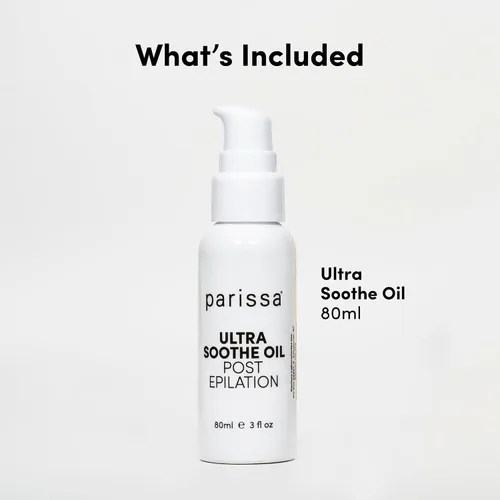 Vista 3 de Parissa Aceite ultra calmante, aceite esencial calmante para piel inflamada, tratamiento posterior al afeitado y depilación para cabello encarnado