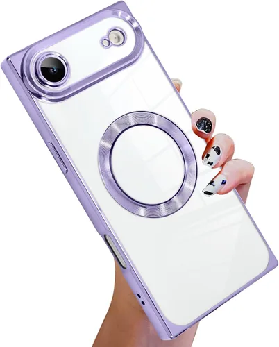 Vista 66 de KANGHAR Funda diseñada para iPhone 12 Pro Magnética Transparente con Protector de Lente de Cámara [Compatible con MagSafe] Diseño de Placado
