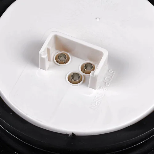 Vista 3 de Pares de 24 luces LED ámbar de 4 pulgadas redondas para camión, remolque, caravana, con enchufe de cableado (2X)