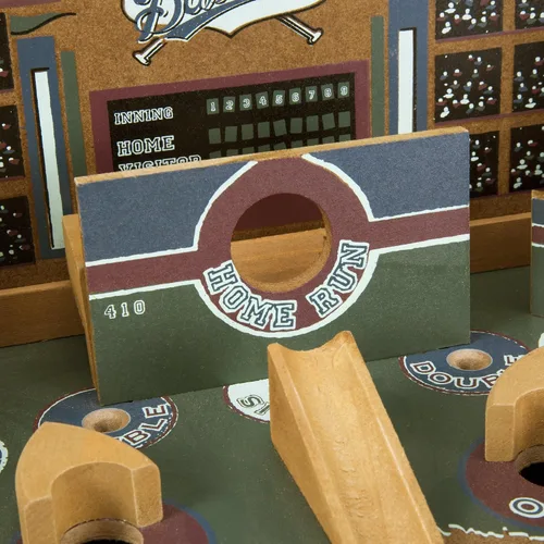 Vista 4 de Juegos de Pinball de Béisbol de Mesa - Juguete de Arcade Retro de Deportes Clásicos en Miniatura de Madera para Coleccionistas Adultos y Niños