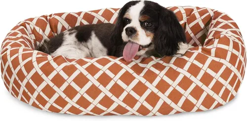 Vista 11 de Cama para perro de bagel Sherpa de bambú negro de 24 pulgadas