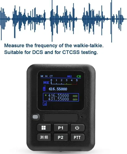 Vista 3 de Mini medidor de radiofrecuencia, contador de frecuencia portátil de mano, mini decodificador Walkie Talkies, contador de radiofrecuencia portátil