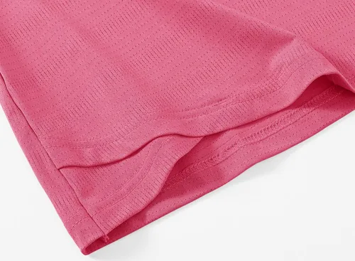 Vista 121 de Gopune Polo de golf con cuello en V para mujer, sin cuello, manga corta, ligera, de secado rápido, camisetas de tenis para correr