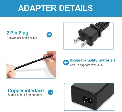 Vista 3 de Reemplazo del adaptador de CA compatible para Trimble Yuma 2 Rugged Tablet PC Computadora GIS Cargador de fuente de alimentación