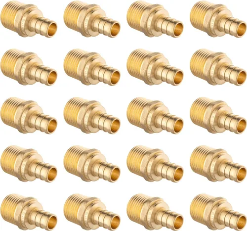 Vista 8 de EFIELD PEX - Juego de 2 adaptadores roscados macho de 1/2 pulgadas x 1/2 pulgadas, ASTM F1807, certificado UPC, NSF/ANSI 61 LF Brass,ASTM