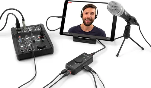 Vista 8 de IK Multimedia iRig Stream interfaz de audio estéreo para iPhone, iPad, Mac, iOS y PC con USB-C, Lightning y USB para grabación de 24 bits, 48 kHz