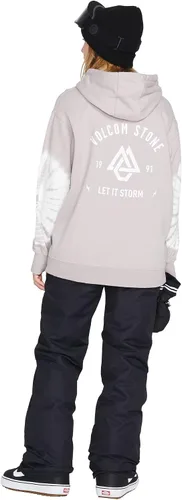 Vista 5 de Volcom Sudadera Costus Pollover Baselayer con capucha de forro polar para mujer