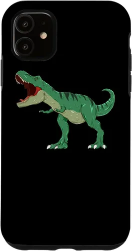 Vista 7 de Carcasa para iPhone X/XS con diseño de dinosaurio T-Rex.
