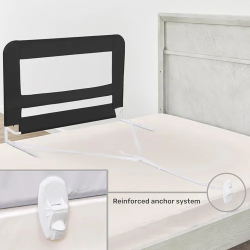 Vista 6 de Dream On Me Barandilla de Seguridad de Malla para Cama – Protector de Seguridad para Niños Pequeños con Malla Transpirable, Sistema de Anclaje