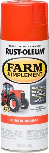 Vista 56 de Rust-Oleum Farm & Implement 280176 - Pintura esmaltada, galón, naranja (Allis Chalmers Orange)
