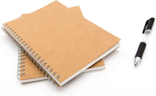 Vista 4 de DSTELIN Cuaderno de espiral en blanco, paquete de 6, tapa suave, cuaderno de bocetos, 100 páginas/50 hojas, 7.5 pulgadas x 5.1 pulgadas, 100 GSM