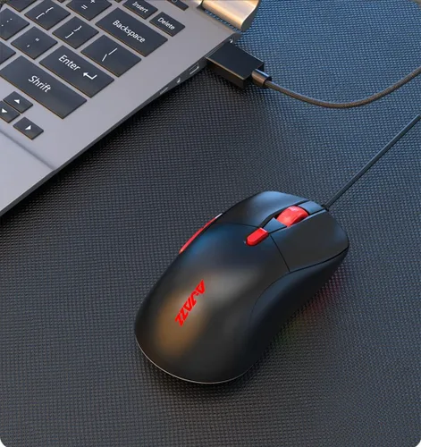 Vista 5 de FIRSTBLOOD ONLY GAME. AJ129 - Ratón ligero con cable para juegos, peso corporal del ratón, 2.29 oz, programable 6 botones, retroiluminación RGB