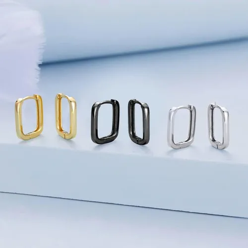 Vista 6 de BISAER 925 Sterling Silver Cute Hoop Earrings for Women Hypoallergenic Small Sleeper Tragus Hoop Earrings Cartilage Jewelry Gifts