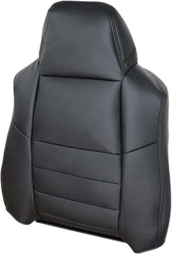 Vista 3 de GXARTS Funda de asiento de cuero de repuesto para parte superior del lado del conductor, color negro, compatible con Ford F-250 F-350 F-450 F-550