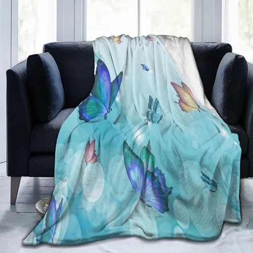 Vista 6 de Manta de mariposa para niños y niñas, lindas mantas de mariposa para niños, manta de forro polar suave para niños pequeños, 40 x 50 pulgadas
