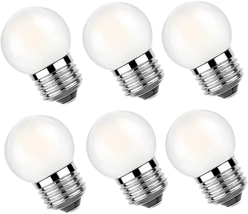 Vista 9 de Bombilla LED G40 G14.5 E26 ámbar de 1 W, bombilla Edison de bajo vatio, 10 W, blanco cálido, 2200 K, bombilla LED vintage para ventilador de techo