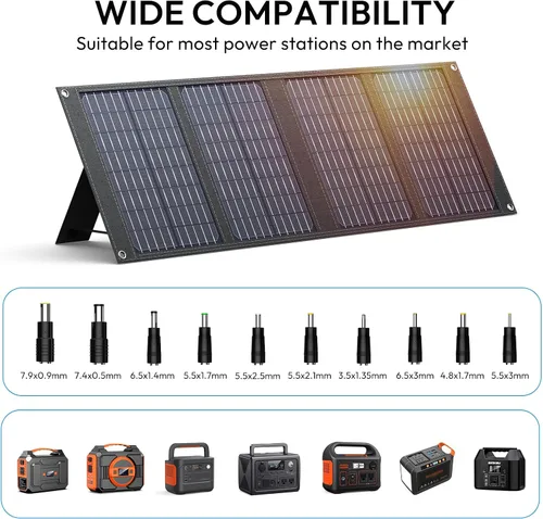 Vista 8 de SinKeu Estación de energía portátil con paneles solares portátiles de 40 W, generador solar de batería LiFePO4 para uso doméstico, banco de energía