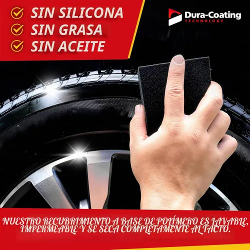 Vista 6 de DURA-COATING TECHNOLOGY, Kit de recarga de apósito para neumáticos, para neumáticos ya recubiertos con Dura-Dressing - Brillo para neumáticos