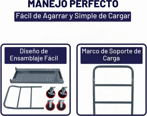 Vista 9 de 5Seconds Carrito de plataforma, capacidad de 3300 libras, placa de diamante Carrito de diamantes-gris