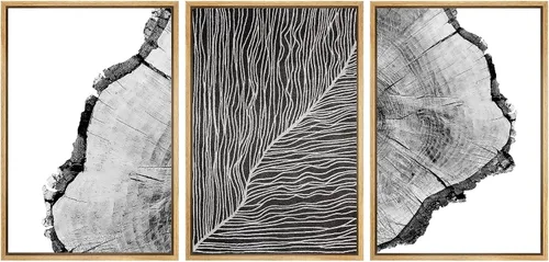 Vista 115 de SIGNWIN Lienzo enmarcado para pared, juego de arte abstracto de serenidad costera, ilustraciones abstractas junto al mar, arte moderno, decorativo