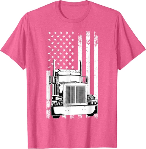 Vista 25 de Camión conductor bandera americana camionero vintage hombres mujeres regalo camiseta