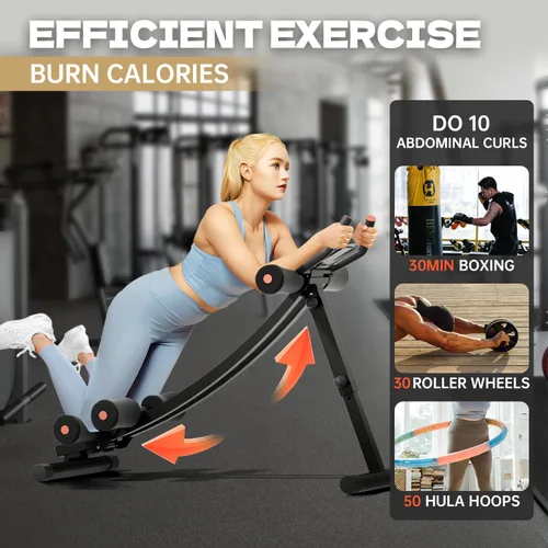 Vista 5 de Ab machine, AB trainer machine,workout equipment for Home Gym Strength Training, Ab workout equipment, AB machine for stomach workout, Foldable