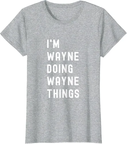 Vista 29 de Camiseta I'm Wayne Doing Wayne Things, Negro
