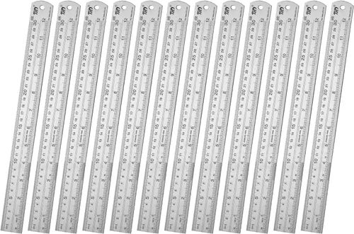 Vista 8 de ZZTX Regla de metal de 12 pulgadas, acero inoxidable, paquete de 1