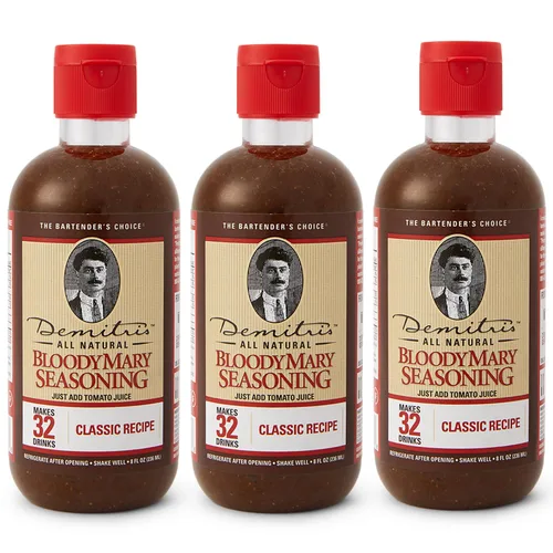 Vista 5 de Demitri's Bloody Mary Seasoning Chilies & Peppers – Spicy Bloody Mary Mix – Mezclador concentrado – Sabor intenso – Perfecto para fiestas de brunch