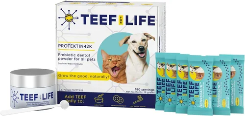 Vista 9 de TEEF FOR LIFE Protektin42K Kit de polvo dental prebiótico para gatos