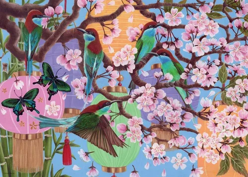 Vista 2 de Ravensburger Cherry Blossom Time - Rompecabezas de 1000 piezas para adultos y niños a partir de 12 años