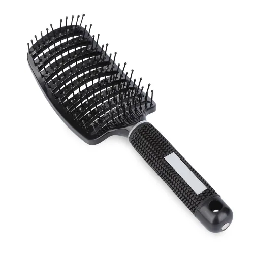 Vista 8 de Eyxformula Cepillos curvados ventilados para el cabello de secado rápido, 2 2 piezas blanco y negro