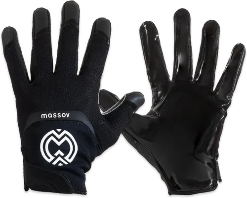Vista 14 de EVO2 Youth Football Gloves – Sticky Grip ProTac Palms, Lightweight Breathable Mesh Fit, SFIA – Kids Football Gloves