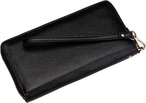 Vista 5 de Chelmon - Monedero para mujer de cuero genuino con bloqueo de señal RFID, para tarjetas de crédito