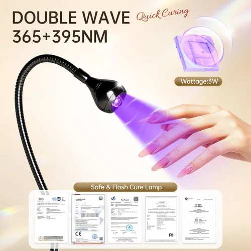 Vista 3 de AORAEM - Lámpara de uñas UV, luz LED de manicura, lámpara de curado de Negro