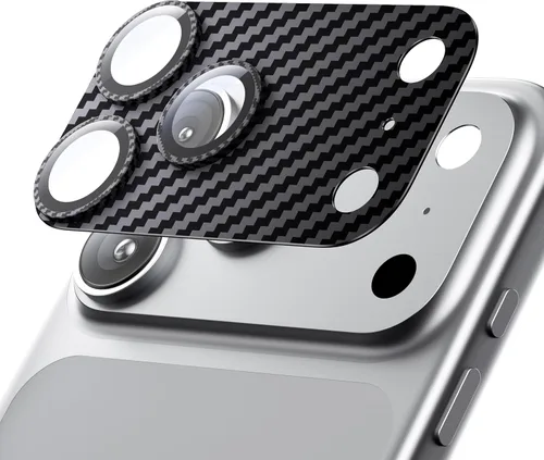 Vista 10 de Hoerrye para iPhone 16 Pro Max/iPhone 16 Pro Protector de Lente de Cámara - [1:1 Mantiene el Diseño Original de la Lente y 10X a prueba de roturas]