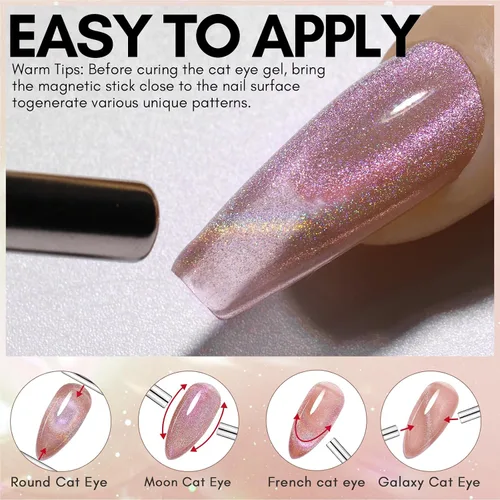 Vista 7 de Makartt Paquete de colector de polvo de uñas con esmalte de uñas de gel Makartt Cat Eye