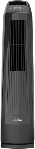 Vista 8 de Lasko Ventilador de torre oscilante de alta velocidad, 3 velocidades potentes, temporizador, rejillas direccionales ajustables, control remoto