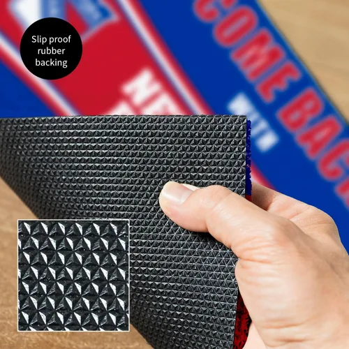 Vista 6 de Team Sports America NHL New York Rangers Entrada interior y exterior 28 x 16 pulgadas Parte trasera antideslizante Tapetes de bienvenida