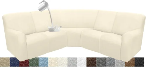 Vista 106 de Fundas impermeables de sofá reclinable modular para sofás reclinables, lavable en forma de L, para perros, fundas elásticas para sofá reclinable